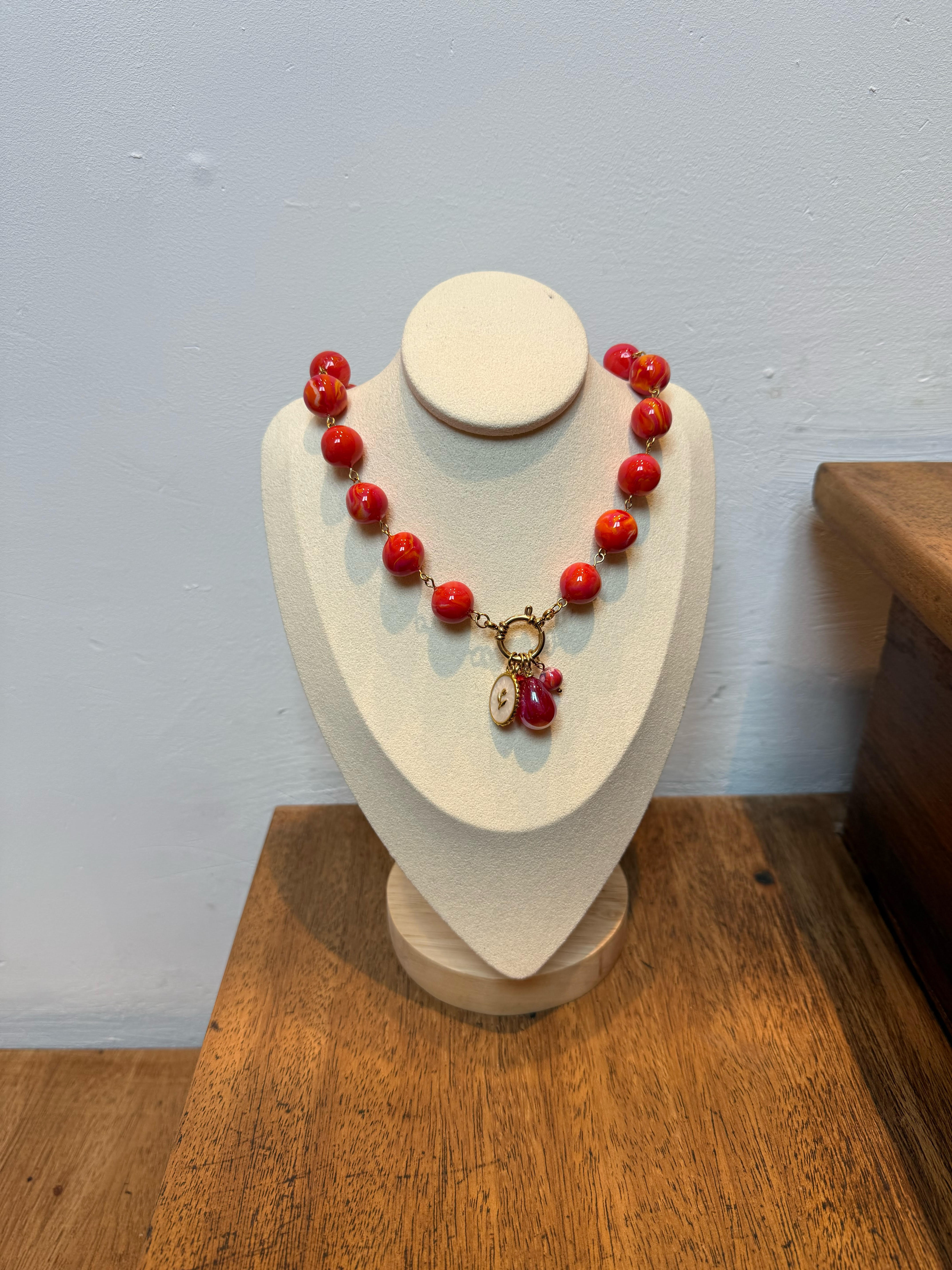 Collier en perles de pate polymère