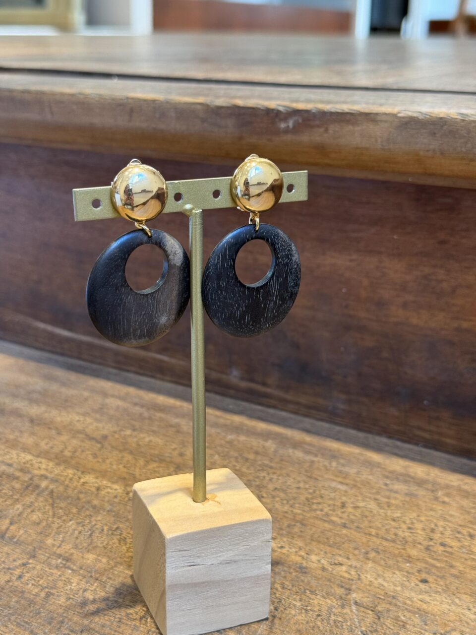Boucles d’oreilles en bois