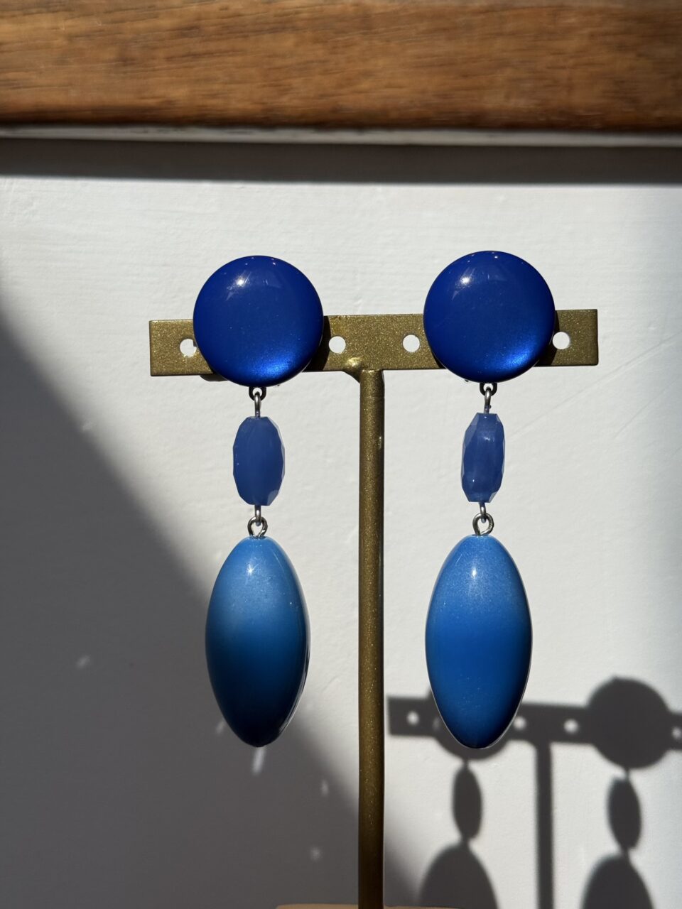 Boucles d’oreilles bleues